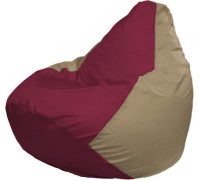 Кресло-мешок Flagman Груша Макси Г2.1-301 бежевый темный/бордовый