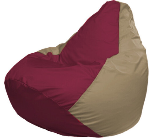 Кресло-мешок Flagman Груша Макси Г2.1-301 бежевый темный/бордовый