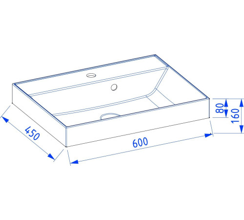 Умывальник Lauter Melisa 60 искусственный мрамор