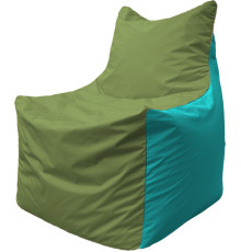 Кресло-мешок Flagman Фокс Ф2.1-230 оливковый/бирюзовый