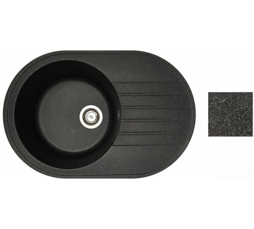 Кухонная мойка БелЭворс Rondo L + смеситель W74004-2 + дозатор L405F черный