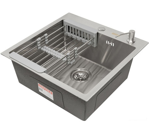 Кухонная мойка ARFEKA ECO AR мойка 500*500, коландер, дозатор SATIN