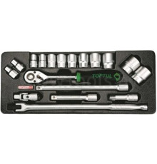 Набор торцевых головок  Toptul GCAT1801 18 предметов