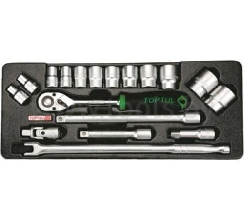 Набор торцевых головок  Toptul GCAT1801 18 предметов