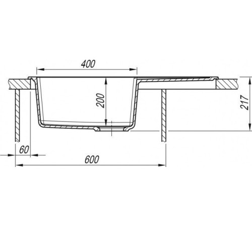 Кухонная мойка ARFEKA Zia 76 графитовый