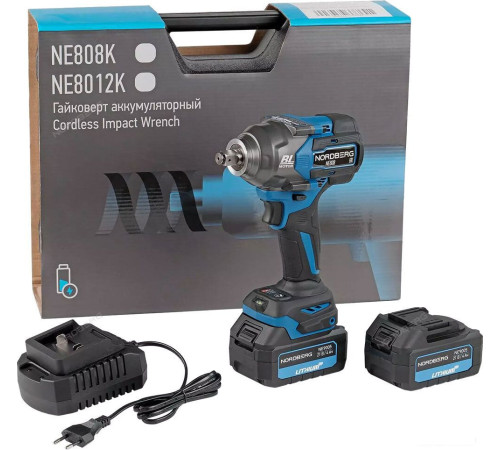 Гайковерт Nordberg NE808K с 2-мя АКБ, кейс