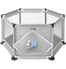 Игровой манеж Solmax&Kids ZV97981 серый