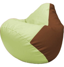 Кресло-мешок Flagman Груша Макси Г2.3-0407 светло-салатовый/коричневый