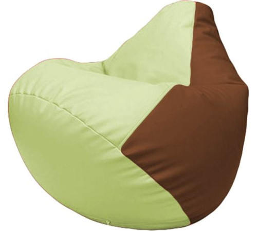 Кресло-мешок Flagman Груша Макси Г2.3-0407 светло-салатовый/коричневый