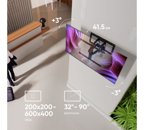 Кронштейн для телевизора Onkron SM6L черный