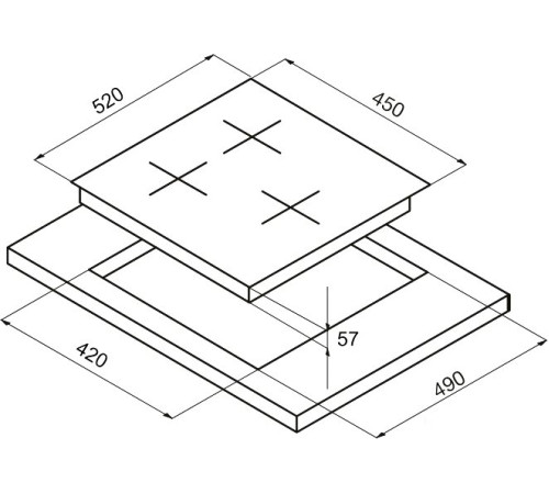 Варочная панель Korting HG 465 CTRN