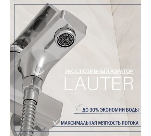 Смеситель Lauter Silk 21СК6572С с душевым гарнитуром Vibe 63067