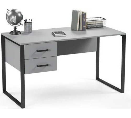 Стол Soma Slava 135x66 серый/черный