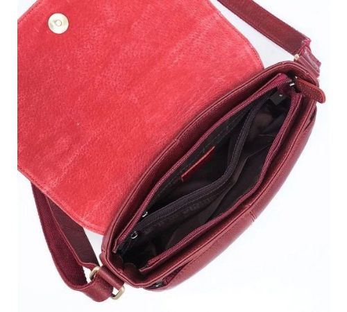 Женская сумка Poshete 827-3641D-BRD бордовый