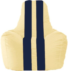 Кресло-мешок Flagman Спортинг С1.1-133 светло-бежевый/тёмно-синий