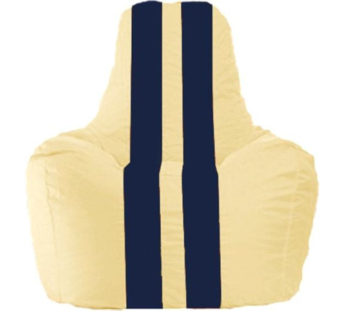 Кресло-мешок Flagman Спортинг С1.1-133 светло-бежевый/тёмно-синий