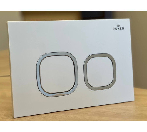 Унитаз подвесной Roxen Royal Matt в комплекте с инсталляцией StounFix Dual Fresh 6 в 1 968265 кнопка: белый