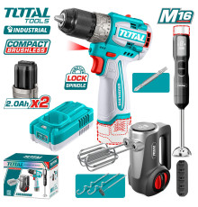Total TCKLI1638 шуруповерт, блендер, миксер, 2 АКБ