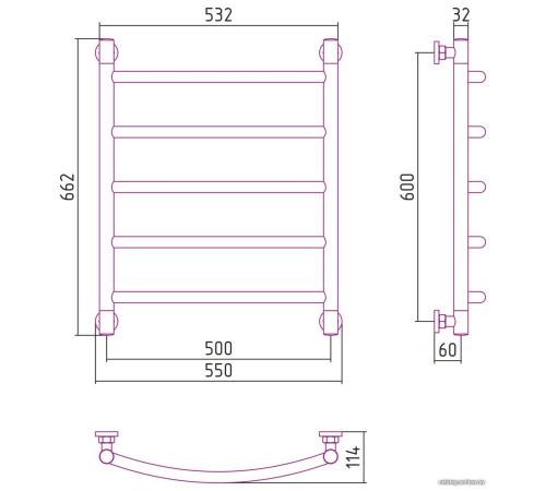 Полотенцесушитель Сунержа Галант+ 600х500 30-0200-6050