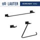 Набор аксессуаров для ванной Lauter 21TS1010 + 21TS1018 + 21TS1016 Matt Black, 3 предмета