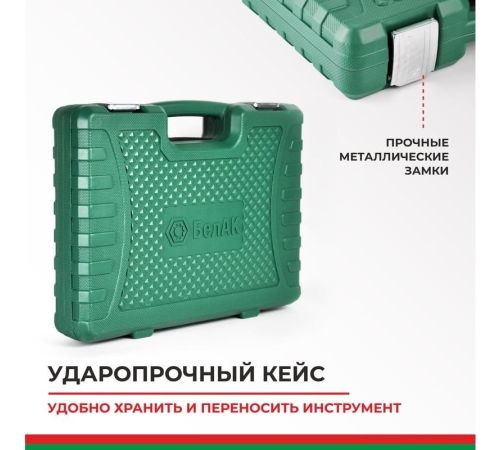 Набор трещотка с головками и битами БелАК Мастер БАК.07004 108 предметов