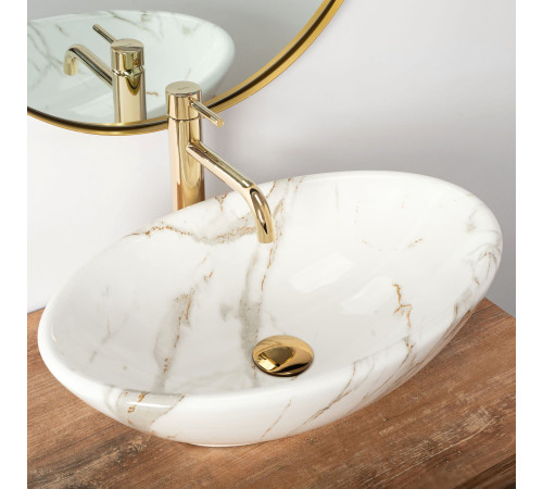 Умывальник Rea Pamela Shiny Aiax Marmur REA-U9685 мрамор