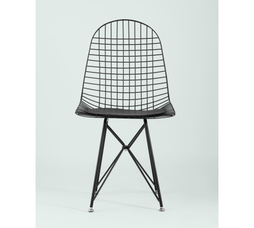 Стул Stool Group Eiffel черный/черная подушка