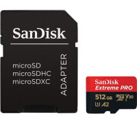 Карта памяти SanDisk Extreme PRO microSDXC SDSQXCD-512G-GN6MA 512GB с адаптером