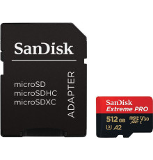 Карта памяти SanDisk Extreme PRO microSDXC SDSQXCD-512G-GN6MA 512GB с адаптером