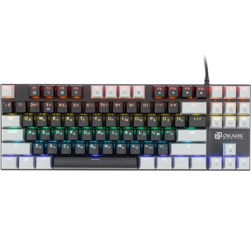Клавиатура Оклик K600X черный/серый