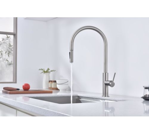 Смеситель Paulmark Senso Se215180-BS стальной/нержавеющая сталь