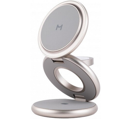 Беспроводное зарядное Magssory Disc Signature Edition 3 в 1 для Apple WCH033 титановый