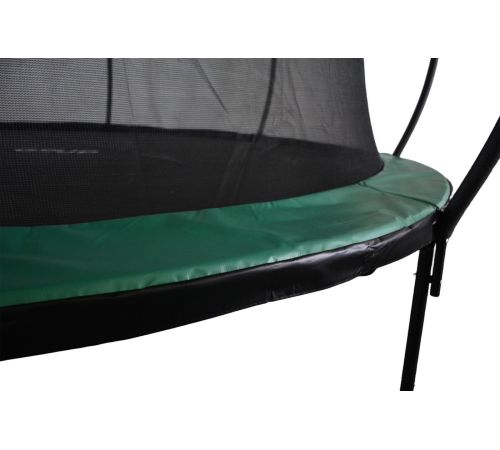 Батут GoUP Luxury 12FT с сеткой и лестницей, темно-зеленый