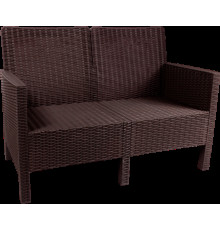 Скамейка ВПМ Ротанг 2-х местный 6199037 темно-коричневый