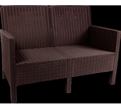 Скамейка ВПМ Ротанг 2-х местный 6199037 темно-коричневый