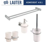 Набор аксессуаров для ванной Lauter 21SH2081 + 21SH42091 + 21SH42021 + 21SH2111 Chrome, 4 предмета