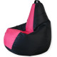 Кресло-мешок Mio Tesoro Груша Kombo XXL GF-130x85-CHF черный/фуксия