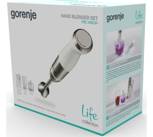 Погружной блендер Gorenje HBC806QW