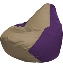 Кресло-мешок Flagman Груша Г2.1-79 тёмно-бежевый/фиолет
