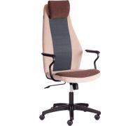 Офисное кресло TetChair Aviator флок/ткань коричневый/бежевый/серый