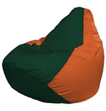 Кресло-мешок Flagman Груша Мини L Г0.1-64 темно-зеленый/оранжевый