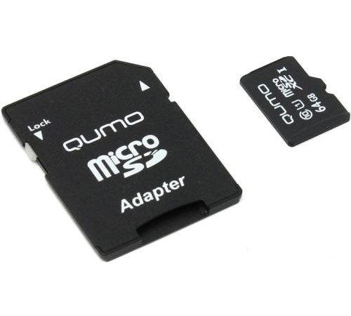 Карта памяти QUMO microSDXC QM64GMICSDXC10U3 64GB