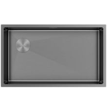 Кухонная мойка Paulmark Next-Skew 74-L UNI PM887444-L-GM вороненая сталь