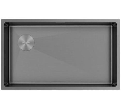 Кухонная мойка Paulmark Next-Skew 74-L UNI PM887444-L-GM вороненая сталь