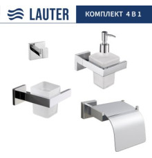 Набор аксессуаров для ванной Lauter 21SH71061 + 21SH71091 + 21SH71101 + 21SH71091 Chrome, 4 предмета
