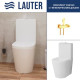Унитаз напольный Lauter W76 P-TRAP 21122762 + гигиенический душ Glow 21LT0224GL горизонтальный выпуск