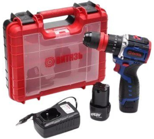 Ударная дрель-шуруповерт Витязь ДА-1016-У10М БСП 18012025 с 2-мя АКБ, кейс