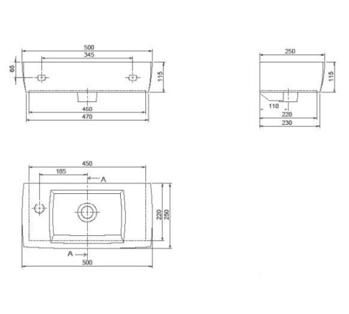 Умывальник CeraStyle City TB002F22L00