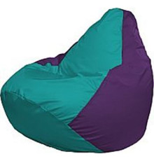 Кресло-мешок Flagman Груша Медиум Г1.1-285 бирюзовый/фиолетовый