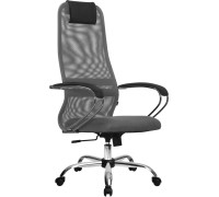 Кресло Metta SU-B-8 хром, светло-серый